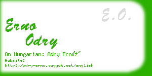 erno odry business card